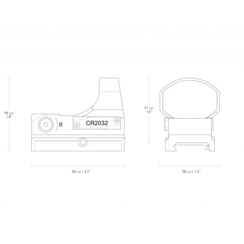 Приціл Hawke Reflex Sight Red Dot Sight Weaver Rail с (12144)