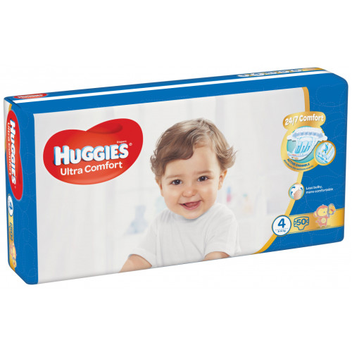 Підгузок Huggies Ultra Comfort 4 (7-18 кг) Jumbo для хлопчиків 50 шт (5029053567587)