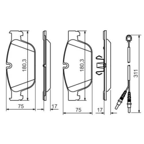 Гальмівні колодки Bosch 0 986 494 526