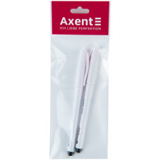 Ручка гелева Axent Delta 0,7мм, чорна 2 шт (полібег) (DG2045-01/02/P)