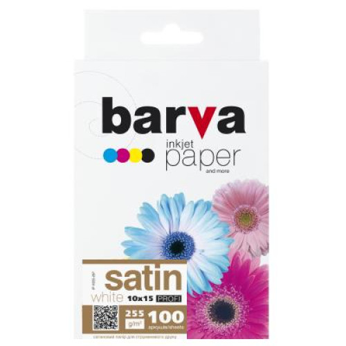 Папір Barva 10x15, 255 g/m2, PROFI, 100арк, satin (V255-267)