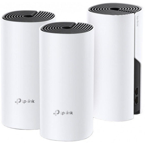 Точка доступу Wi-Fi TP-Link DECO E4 3 pcs AC1200, 2xFE LAN/WAN, MESH, MU-MIMO, Beamformi (DECO-E4-3-PACK)