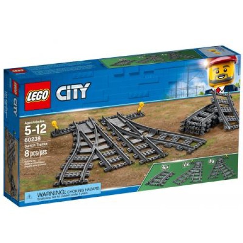 Конструктор LEGO City Залізничні стрілки 8 деталей (60238)