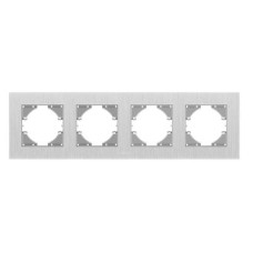 Рамка Videx BINERA сріблястий алюміній 4 поста (VF-BNFRA4H-SL)