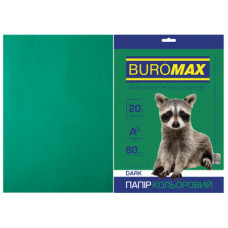 Папір Buromax А4, 80g, DARK green, 20sh (BM.2721420-04)