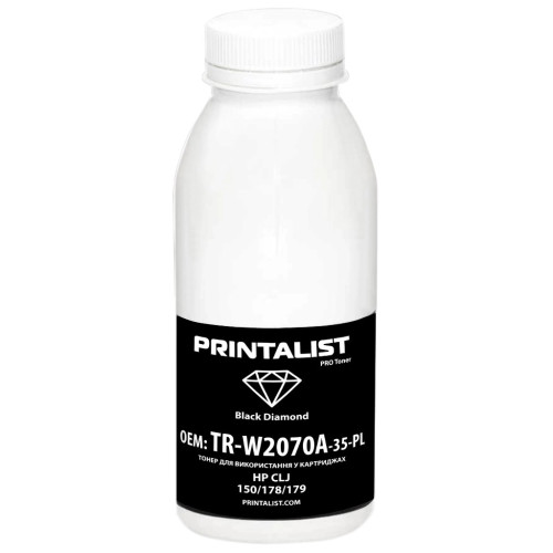 Тонер HP CLJ 150/178/179, 30г Black Printalist (TR-W2070A-35-PL)