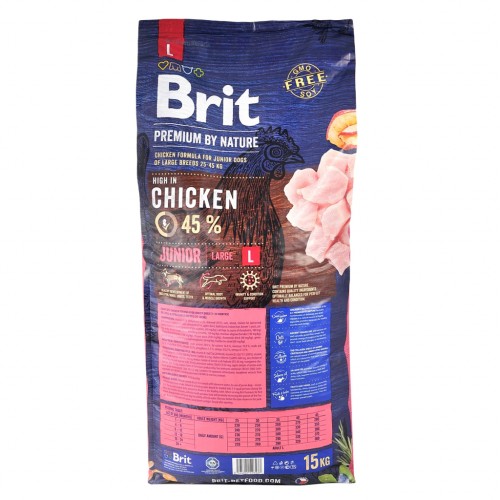 Сухий корм для собак Brit Premium Dog Junior L 15 кг (8595602526437)