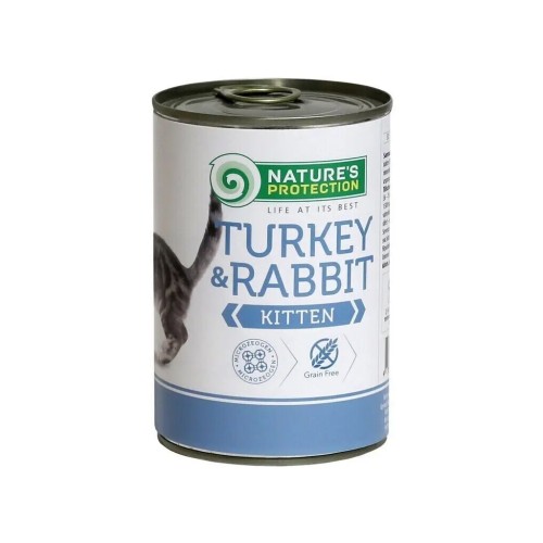 Консерви для котів Nature's Protection Kitten Turkey & Rabbit 400 г (KIK24634)