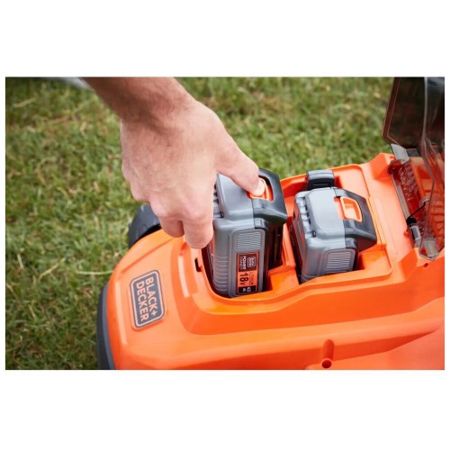 Газонокосарка Black&Decker акумуляторна 18 В, 4.0 Ач, 32 см, 2 АКБ та ЗП (BCMW33184L2)