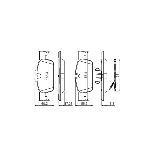 Гальмівні колодки Bosch 0 986 494 527