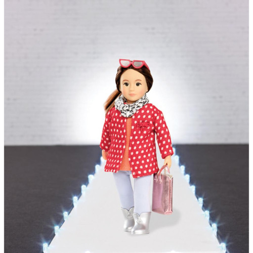Аксесуар до ляльки Lori красное пальто с узором (LO30014Z)