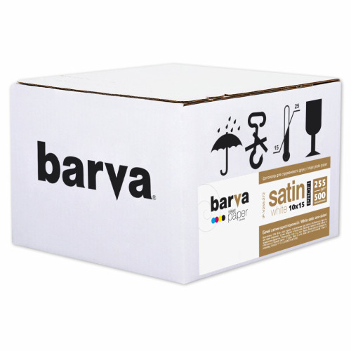 Папір Barva 10x15, 255g/m2, PROFI, White satin, 500c (IP-V255-272)