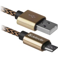 Дата кабель USB 2.0 AM to Micro 5P 1.0m USB08-03T gold Defender (87800)