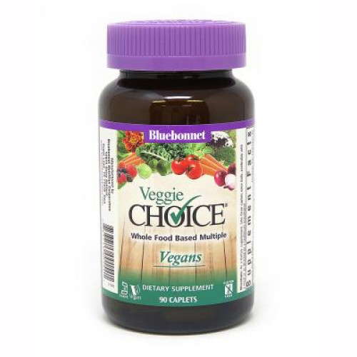 Мультивітамін Bluebonnet Nutrition Мультивітаміни для Вегетаріанців, Veggie Choice, 90 растител (BLB0154)