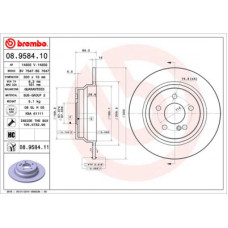 Гальмівний диск Brembo 08.9584.11