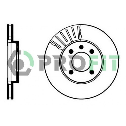 Гальмівний диск Profit 5010-0207