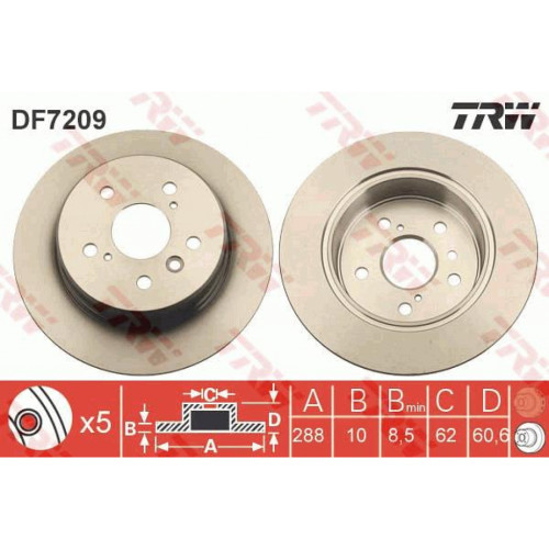 Гальмівний диск TRW DF7209