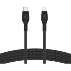 Дата кабель USB-С to Lightning 1.0m BRAIDED SILICONE black Belkin (CAA011BT1MBK)