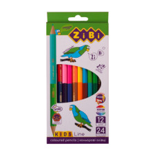 Олівці кольорові ZiBi Kids line Double 12 шт. 24 кольори (ZB.2463)