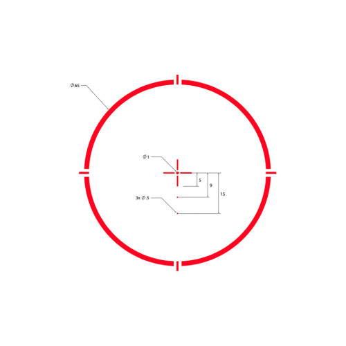 Коліматорний приціл Sig Sauer Romeo 4H RD Ballistic Circle Quadple 0.5 MOA ADJ Graphite (SOR43012)