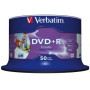 Диск DVD Verbatim 4.7Gb 16X CakeBox 50штWidePrintable (43512)