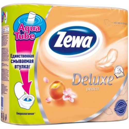 Туалетний папір Zewa Deluxe Персик 3 шари 4 рулони (9011111035769)