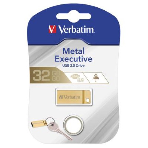 USB флеш накопичувач Verbatim 32GB Metal Executive Gold USB 3.0 (99105)