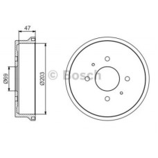 Гальмівний барабан Bosch 0 986 477 235