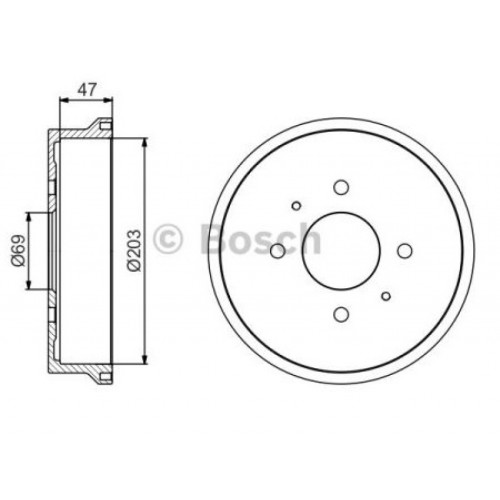 Гальмівний барабан Bosch 0 986 477 235