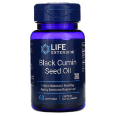 Трави Life Extension Масло насіння чорного кмину, Black Cumin Seed Oil, 60 капсул (LEX-17096)