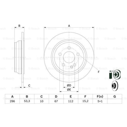 Гальмівний диск Bosch 0 986 479 138