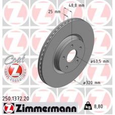 Гальмівний диск ZIMMERMANN 250.1372.20