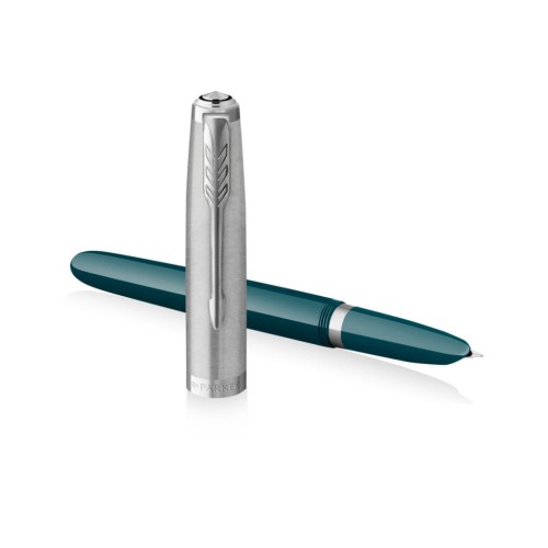 Ручка пір'яна Parker PARKER 51 Teal Blue CT  FP F (55 311)