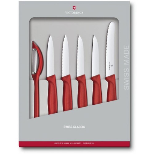 Набір ножів Victorinox SwissClassic Paring Set 6 шт Red (6.7111.6G)