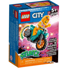 Конструктор LEGO City Stuntz Трюковий мотоцикл з курчатою 10 деталей (60310)
