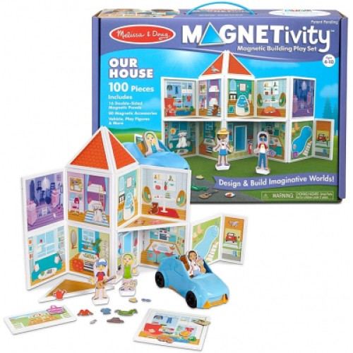 Ігровий набір Melissa&Doug магнітний набір будівель Наш дім (MD30650)