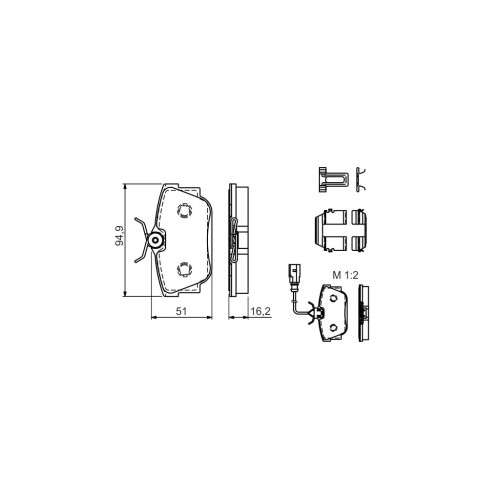 Гальмівні колодки Bosch 0 986 494 529