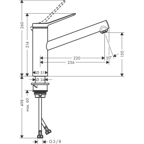 Змішувач Hansgrohe 74802800