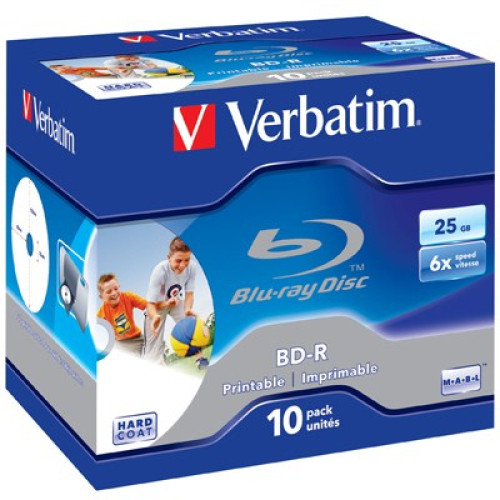 Диск BD Verbatim 25Gb 6x Jewel 10шт Printable (43713)