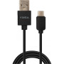 Дата кабель USB 2.0 AM to Type-C 1.0m 3A 18W PVC black Vinga (VCPUSBTC3ABK)