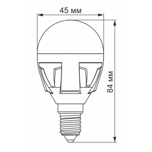 Лампочка Videx G45 7W E14 3000K 220V (VL-G45-07143)