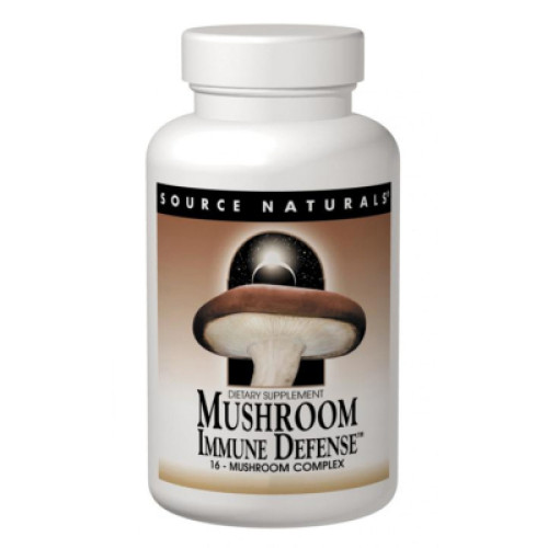 Трави Source Naturals Комплекс з 15 Різновидів Грибов, Mushroom Immune Defense, 60 (SNS-01609)