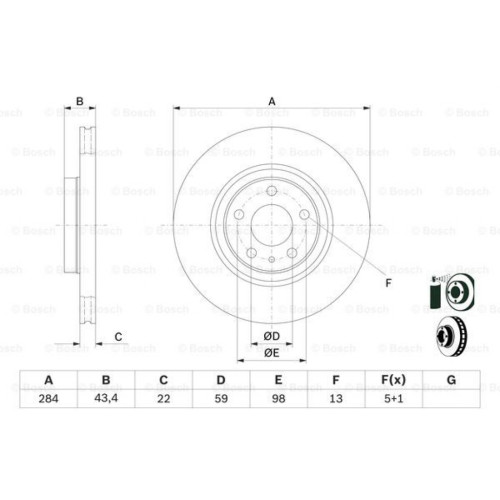 Гальмівний диск Bosch 0 986 478 521