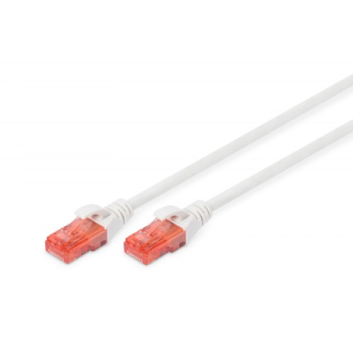 Патч-корд 0.5м, CAT 6 UTP, AWG 26/7, Cu, LSZH, white Digitus (DK-1617-005/WH)