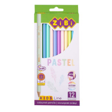 Олівці кольорові ZiBi Kids line Pastel, 12 шт (ZB.2470)