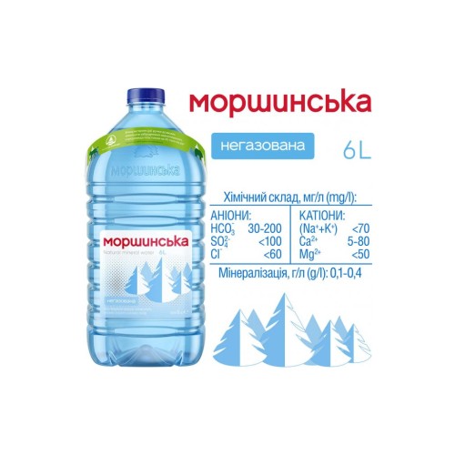 Мінеральна вода Моршинська 6.0 н/газ пет (4820017000277)