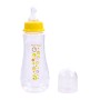 Пляшечка для годування Baby Team ергономічної форми із силіконовою соскою 0+ 250 мл (1412_жовта)