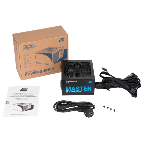 Блок живлення 2E MASTER POWER (550W), >80, 80+ White, 120mm, 1xMB 24pin(20+4), 1xCPU 8pin(4+4), 3xMolex, 5xSATA, (2E-MP550-120APFC)