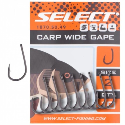 Гачок Select Carp Wide Gape 02 (10 шт/уп) (1870.50.49)