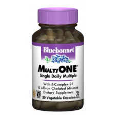 Мультивітамін Bluebonnet Nutrition Мультивітаміни з залізом, MultiONE, 30 гелевих капсул (BLB0126)